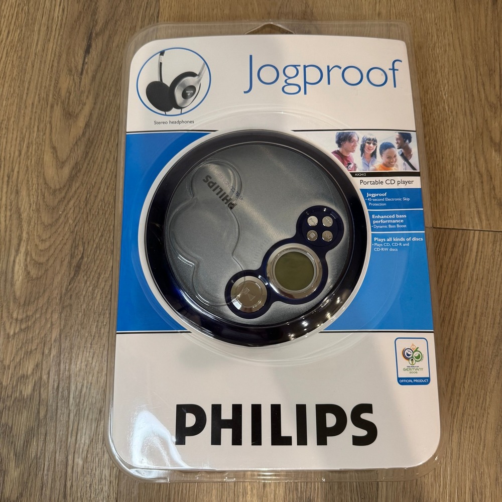Philips Jogproof Portable CD Player AX2411/17 Factory Sealed Vintage NEW